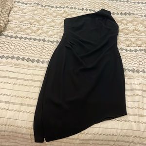 White and black house dress